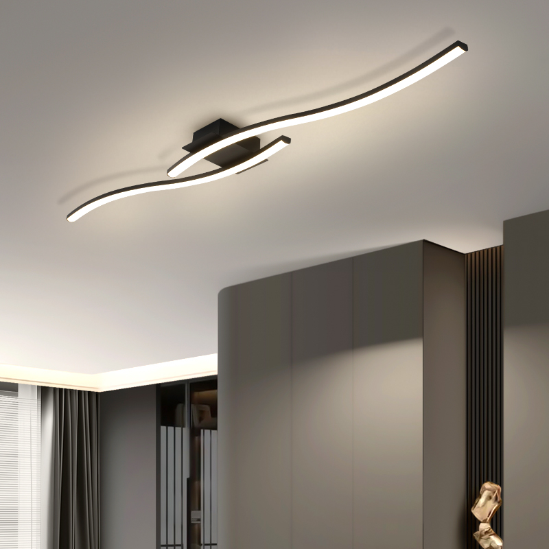 Interior Design Ideas - Modern Minimalist Black Ceiling Light Bedroom
