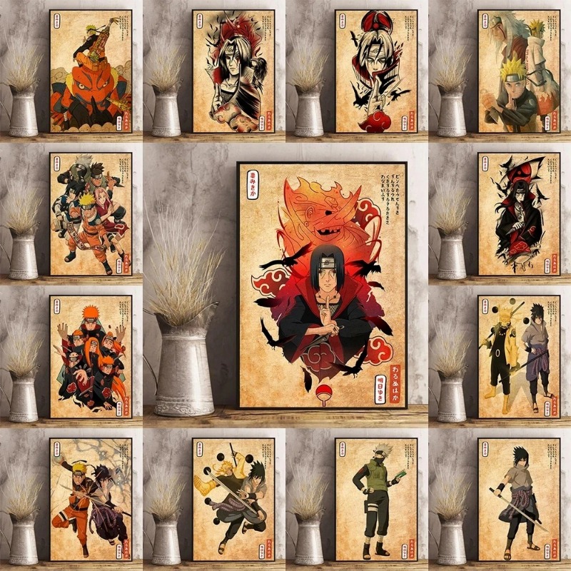Interior Design Japan - Japanese Anime Naruto Poster Retro Art