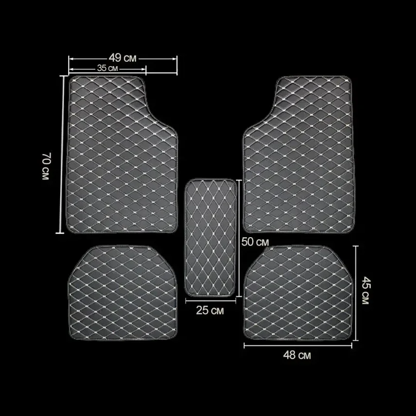 Car Floor Mats 5Pcs PU Leather - đánh giá và giá Interior Design Styles