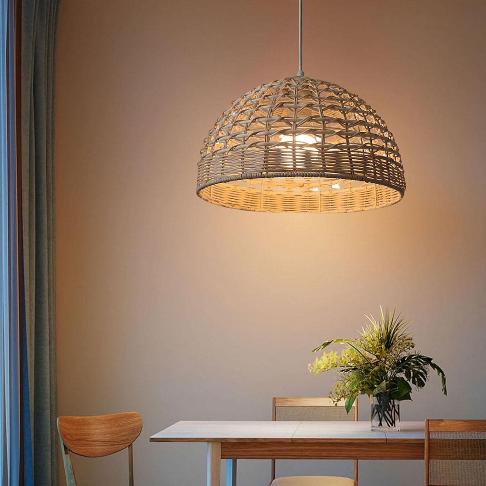 JOYINLED Japanese Style Rattan - đánh giá và giá Wicker Pendant Shade