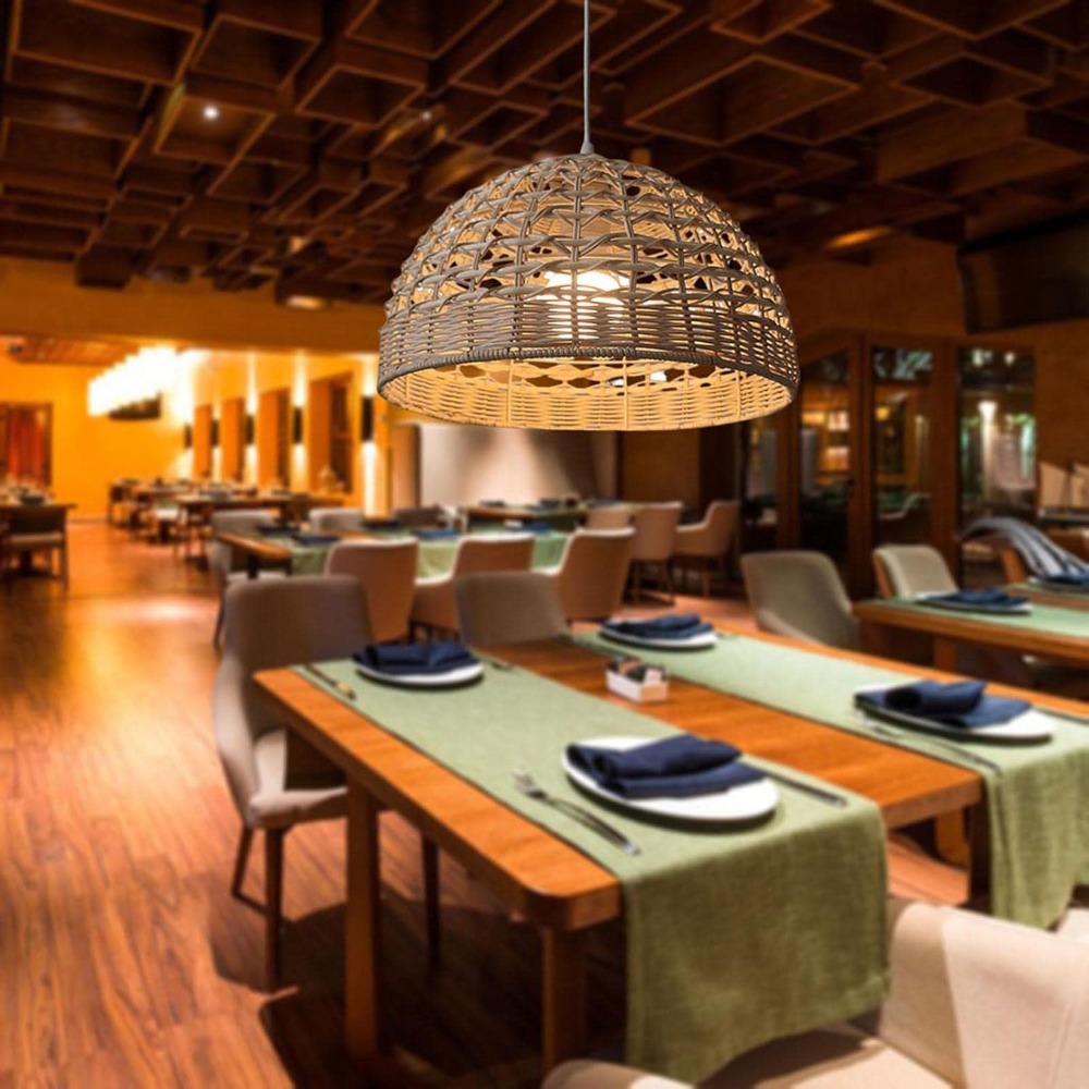 JOYINLED Japanese Style Rattan - đánh giá và giá Wicker Pendant Shade