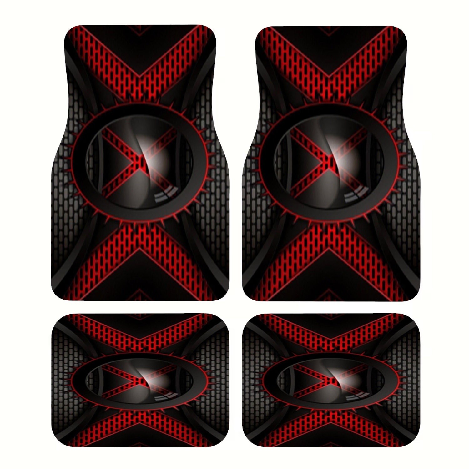 4pcs Car Floor Mats, Black & R - đánh giá và giá Interior Design Tech