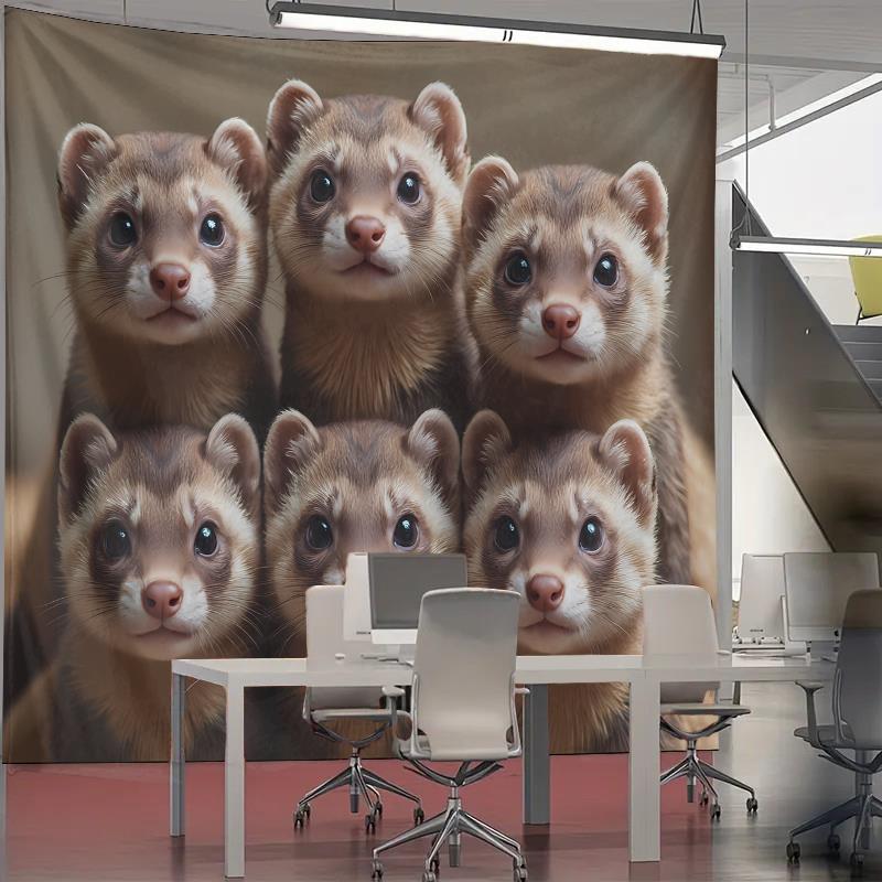 Cute Ferret Group Tapestry Wal - đánh giá và giá Interior Design Ideas