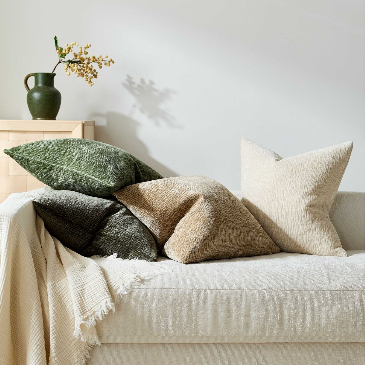 Textured Pleated Chenille Thro - đánh giá và giá Textured Throw Natural