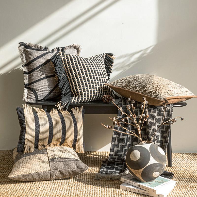 Premium Thick Woven Cushion Co - đánh giá và giá Textured Throw Natural