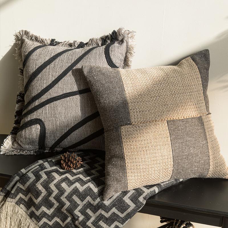 Premium Thick Woven Cushion Co - đánh giá và giá Textured Throw Natural