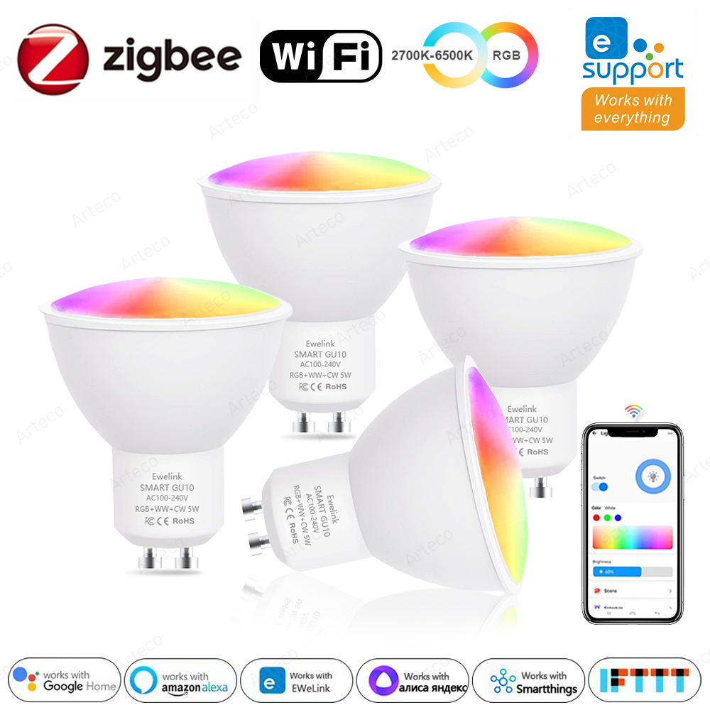 Ewelink GU10 Zigbee LED Bulbs  - đánh giá và giá Philips Bulb Hue