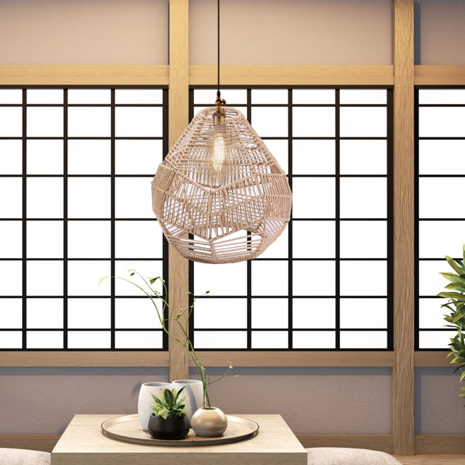 Boho Pendant Lamp Shade Paper  - đánh giá và giá Wicker Pendant Shade