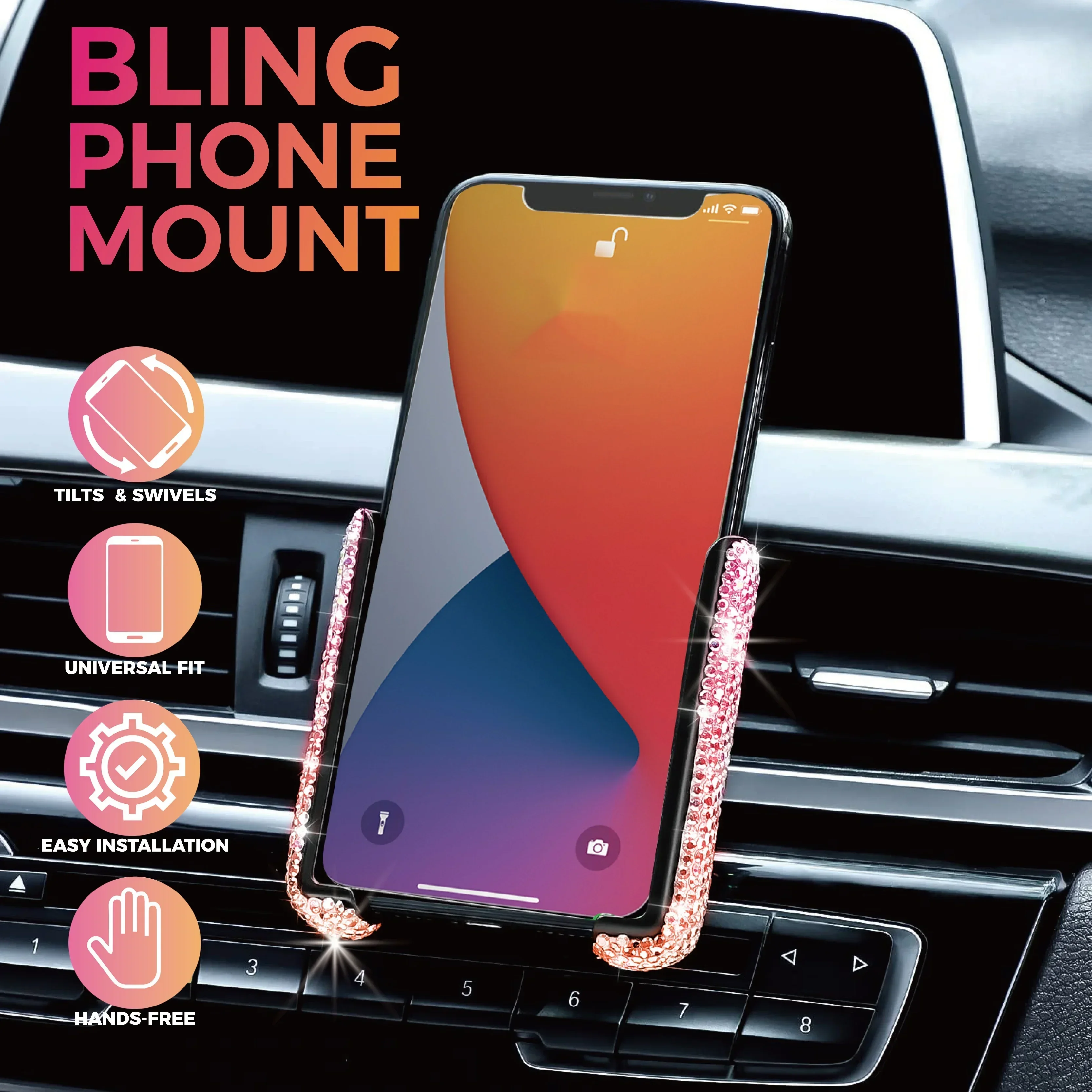 NEW Car Phone Holder Diamond C - đánh giá và giá Interior Design Styles
