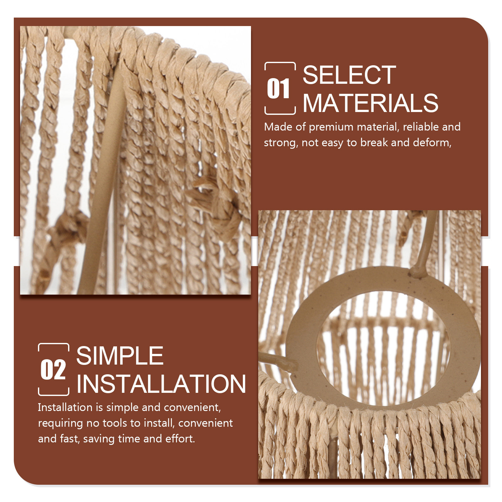 Woven Lamp Shade Retro Rustic  - đánh giá và giá Wicker Pendant Shade