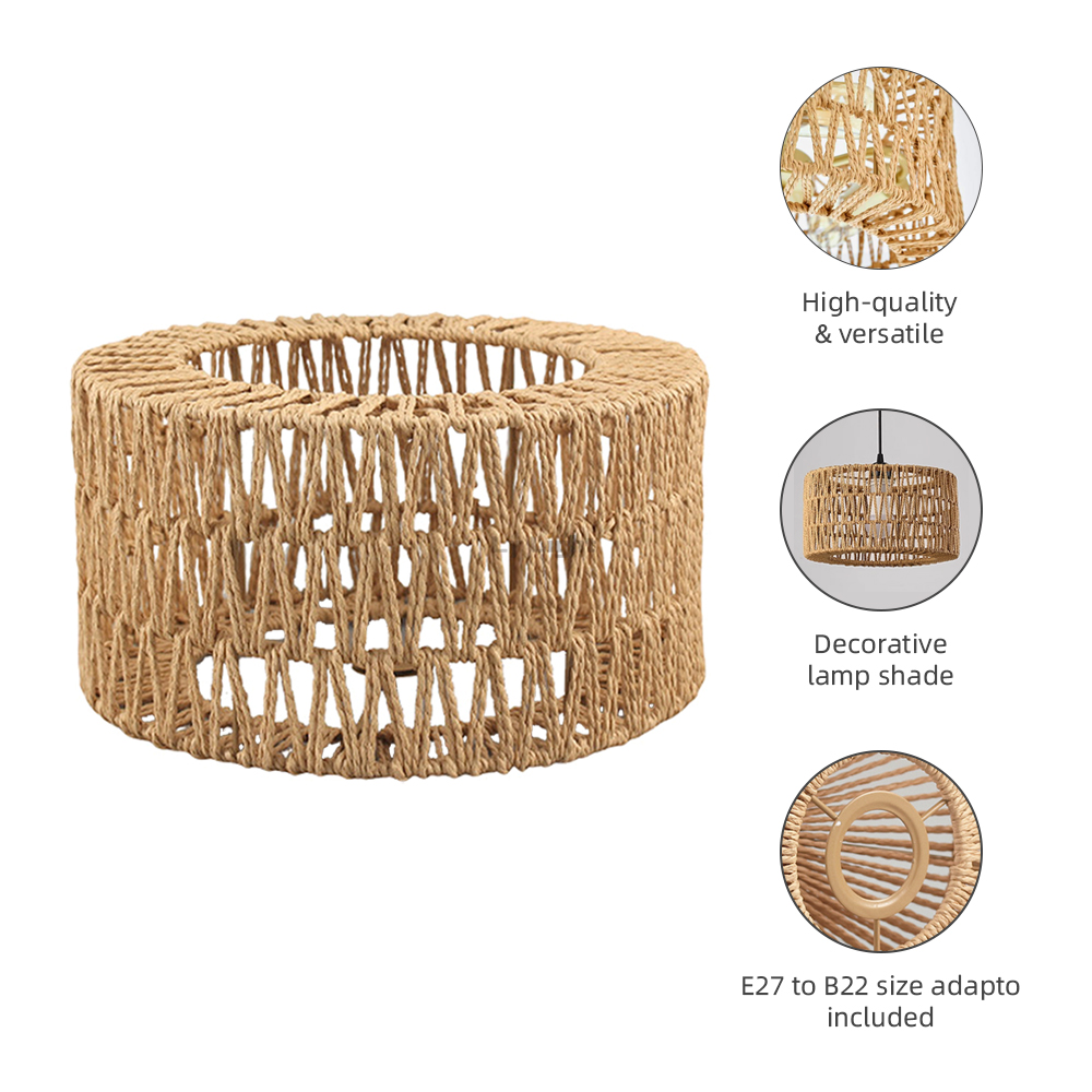 Rattan Lamp Shade E27 Wicker W - đánh giá và giá Wicker Pendant Shade