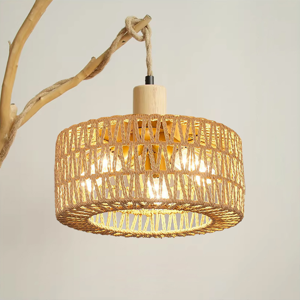 Rattan Lamp Shade E27 Wicker W - đánh giá và giá Wicker Pendant Shade