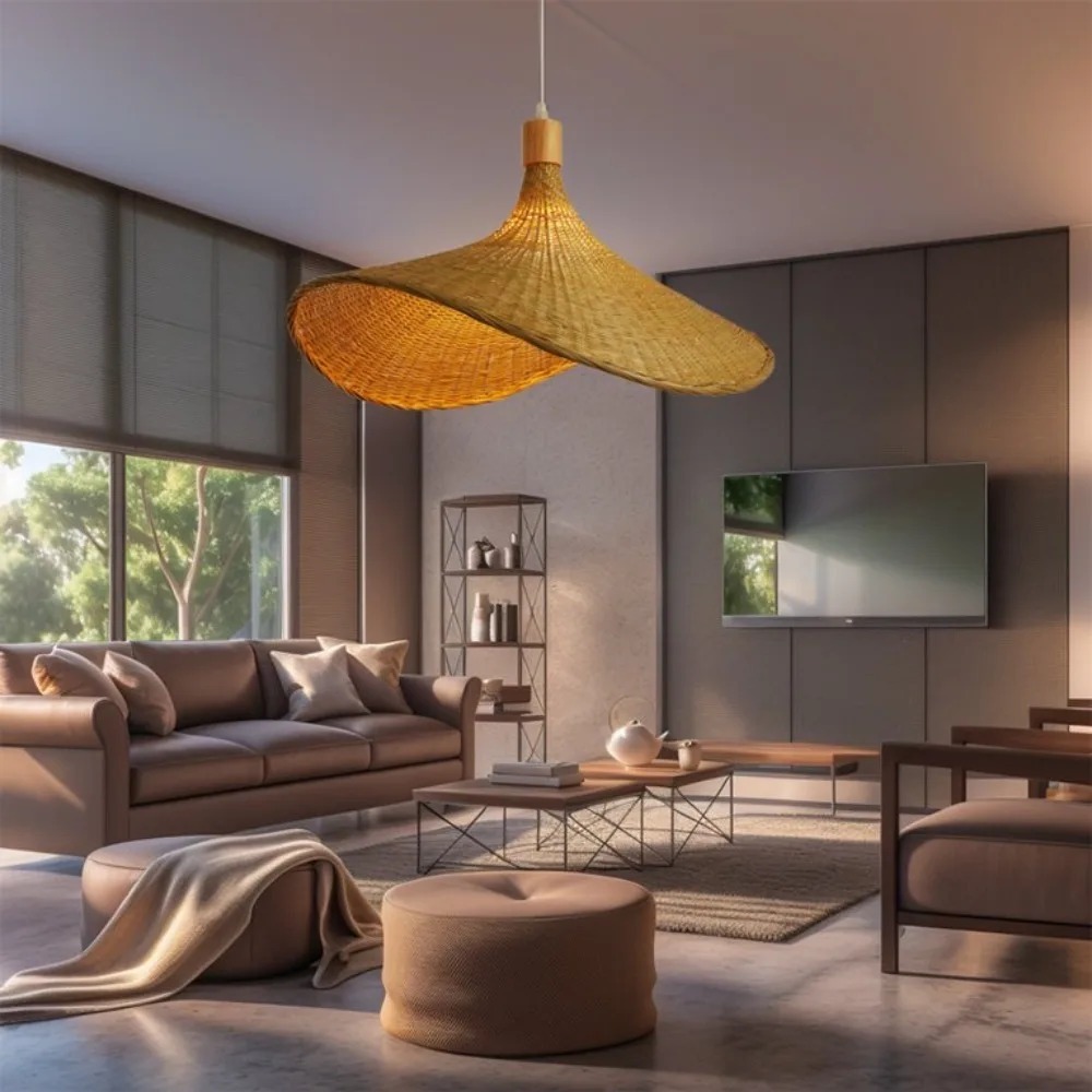 JOYINLED Woven Pendant Light W - đánh giá và giá Wicker Pendant Shade