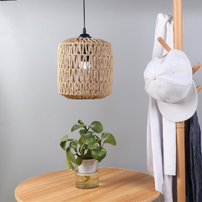 1 Pc Hand Weave Lampshade Ratt - đánh giá và giá Wicker Pendant Shade