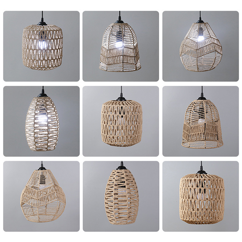 1 Pc Hand Weave Lampshade Ratt - đánh giá và giá Wicker Pendant Shade