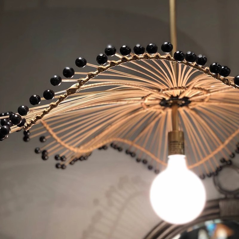 Japanese Style Wabi Sabi Handm - đánh giá và giá Wicker Pendant Shade