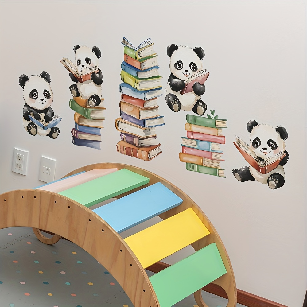 Cartoon Panda Read Book Wall S - đánh giá và giá Interior Design School