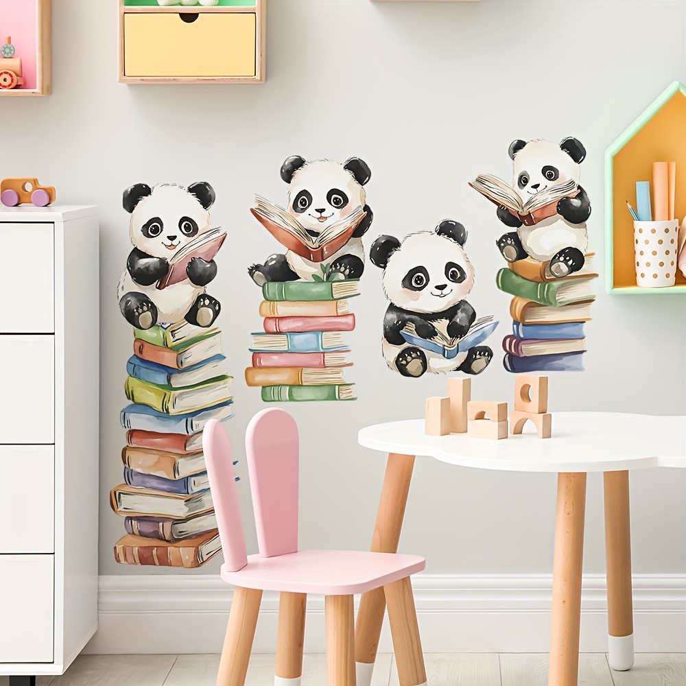 Cartoon Panda Read Book Wall S - đánh giá và giá Interior Design School