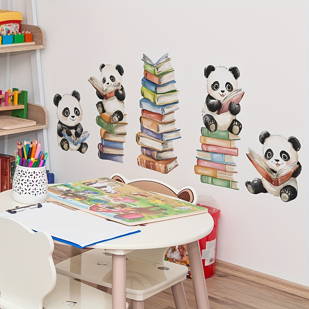 Cartoon Panda Read Book Wall S - đánh giá và giá Interior Design School
