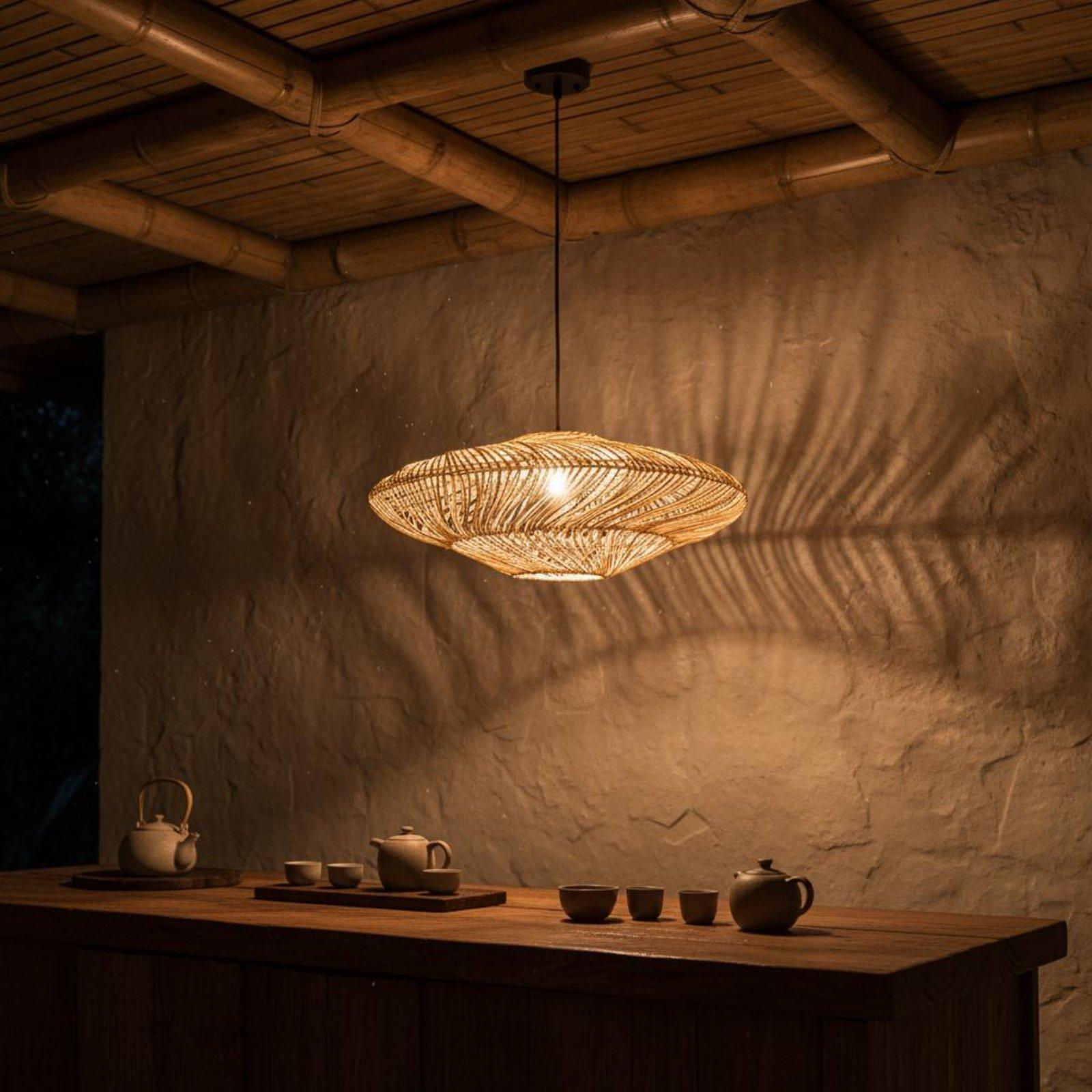 Creative Rustic Woven Lamp Sha - đánh giá và giá Wicker Pendant Shade