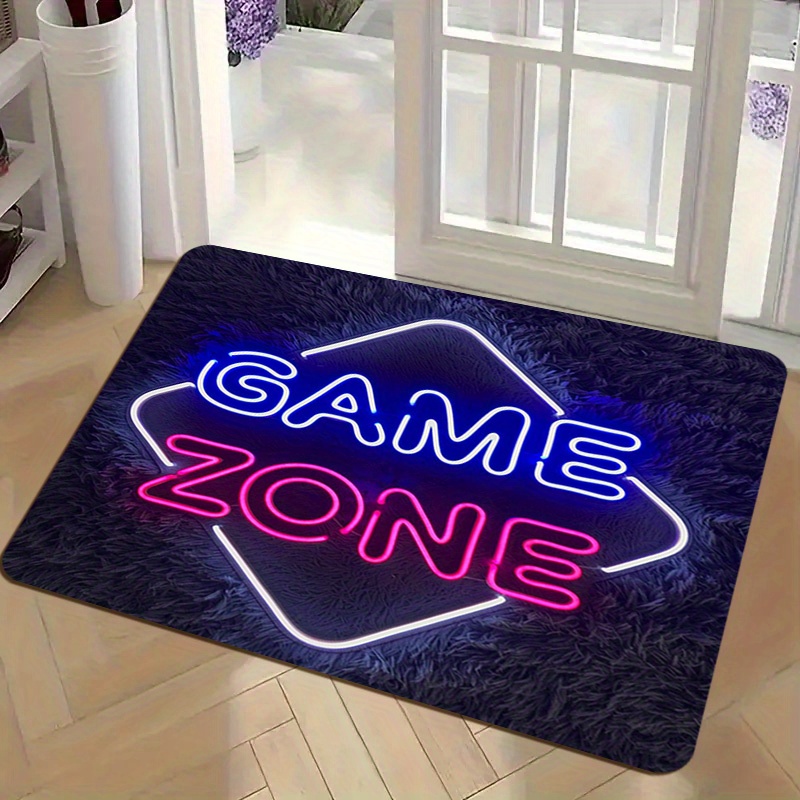 Faux Neon Game Zone Area Rug N - đánh giá và giá Interior Design Game
