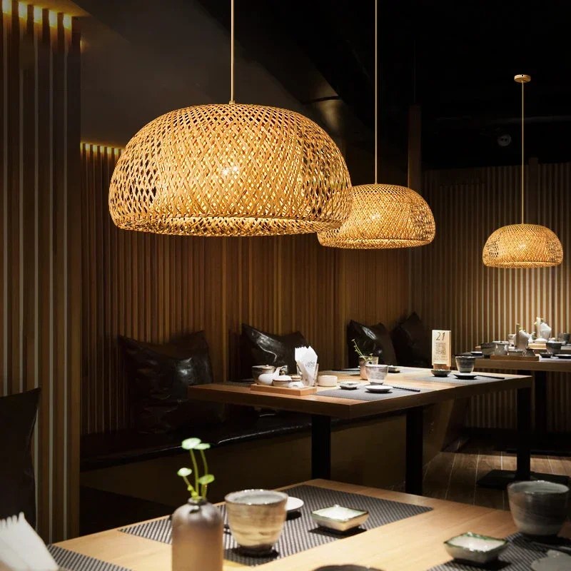 Bamboo Lantern 38/45cm Pendant - đánh giá và giá Wicker Pendant Shade