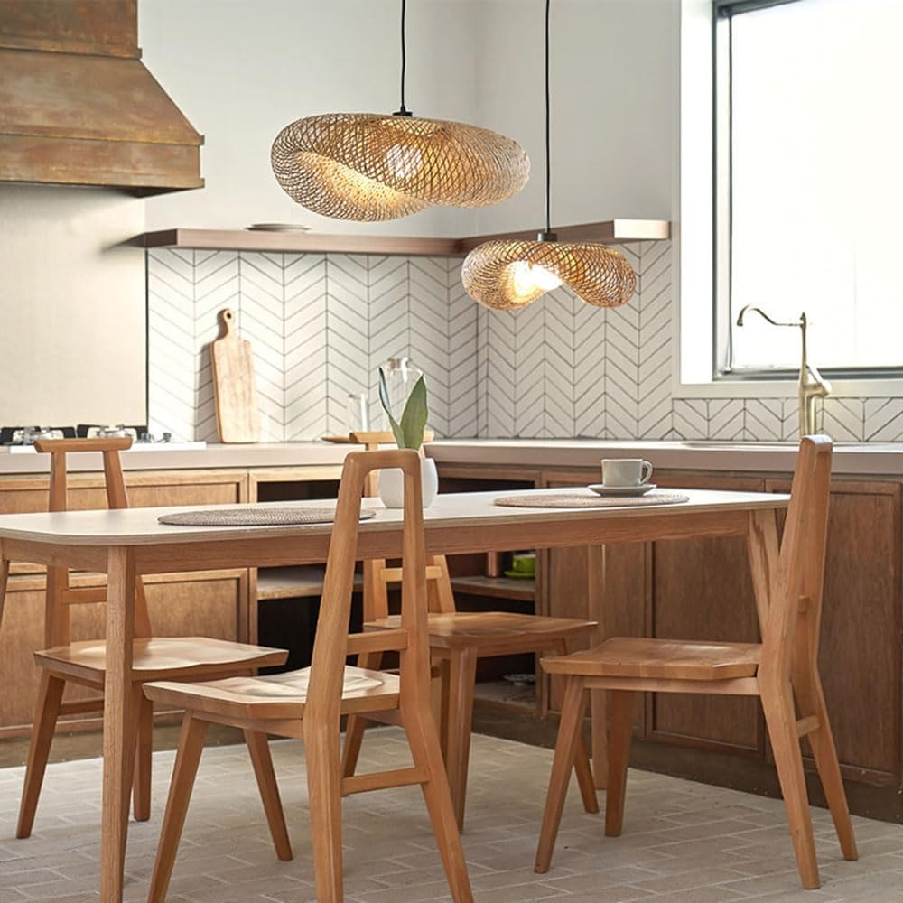 40/50/60cm E26/E27 Wicker Wove - đánh giá và giá Wicker Pendant Shade