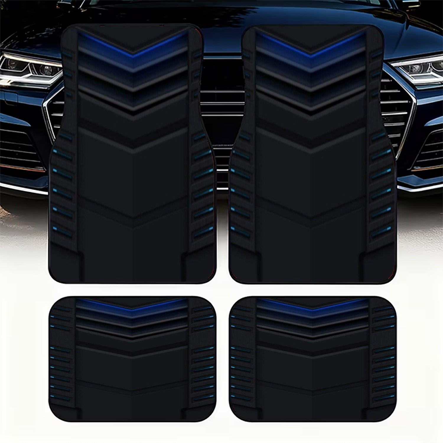 4pcs Car Floor Mats, Dark Futu - đánh giá và giá Interior Design Tech