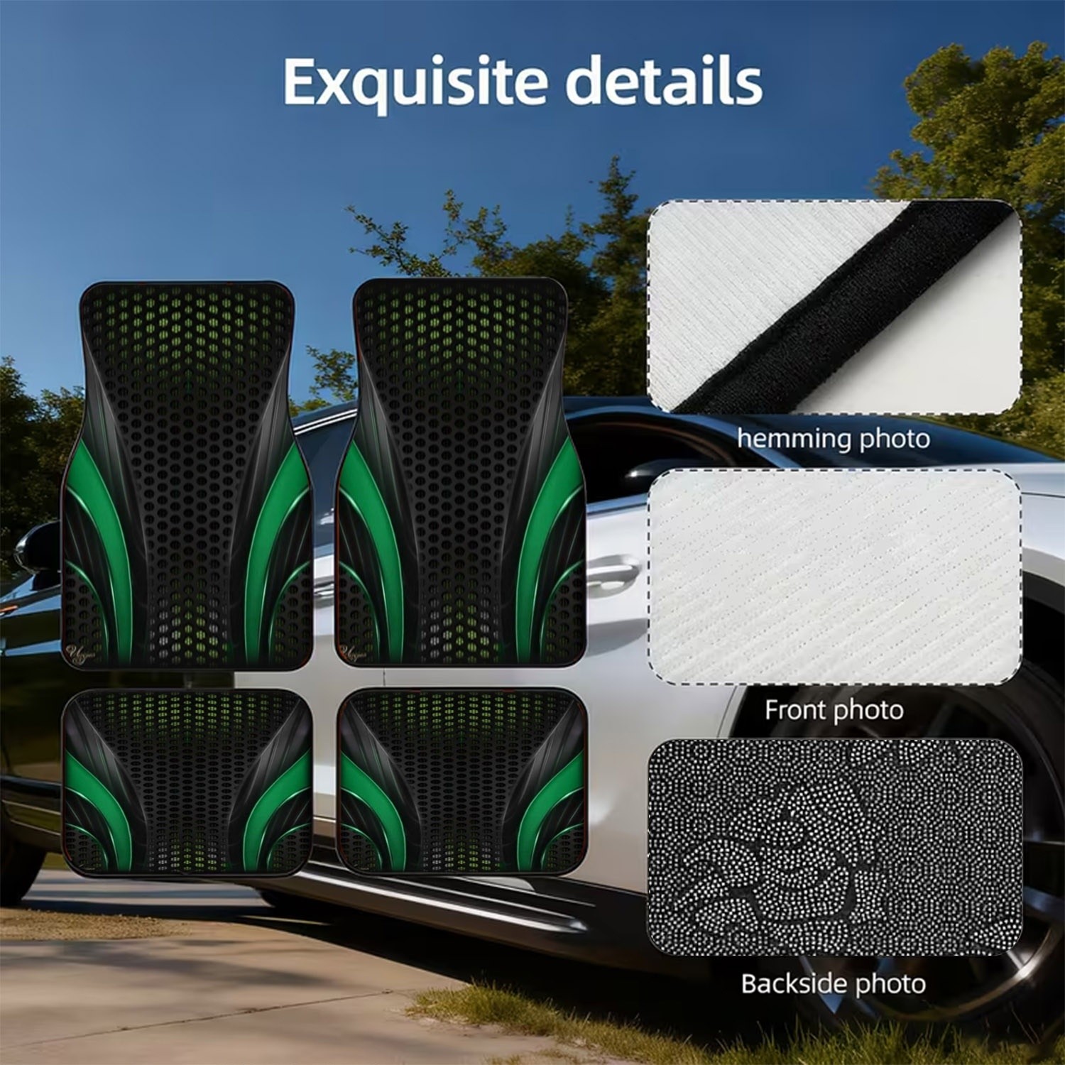4pcs Futuristic Green Black Ca - đánh giá và giá Interior Design Tech