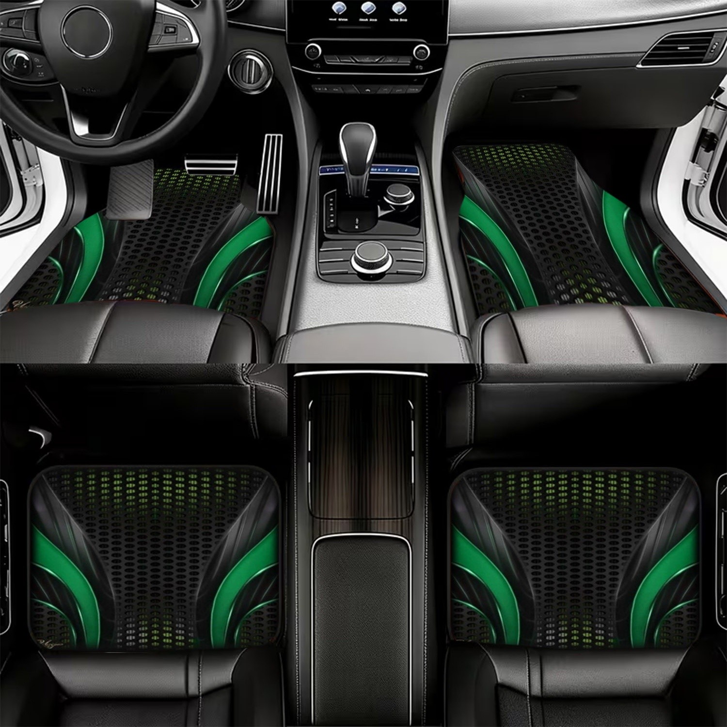 4pcs Futuristic Green Black Ca - đánh giá và giá Interior Design Tech