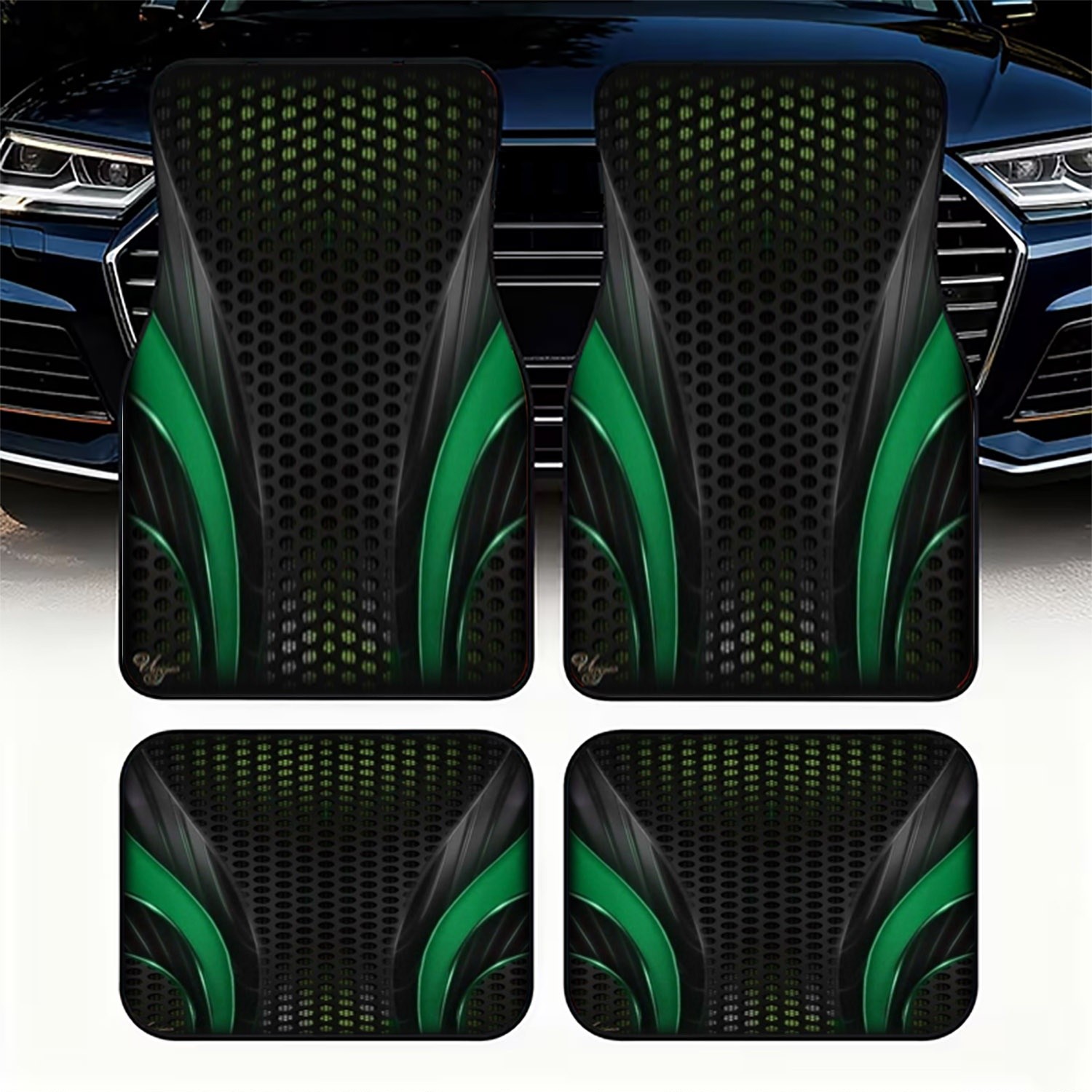 4pcs Futuristic Green Black Ca - đánh giá và giá Interior Design Tech