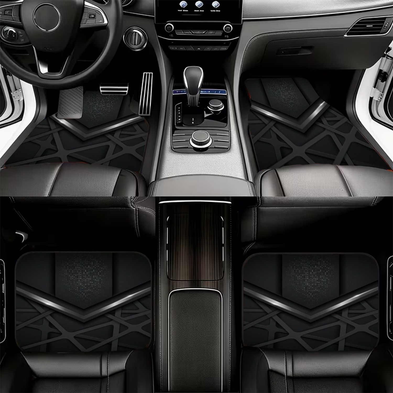 4pcs Car Floor Mats With Futur - đánh giá và giá Interior Design Tech