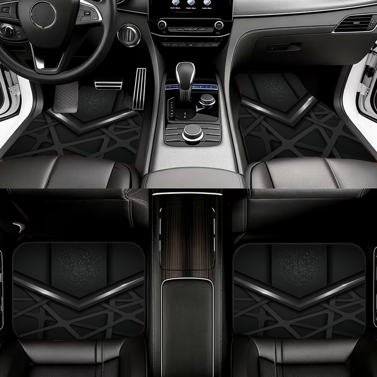 4pcs Car Floor Mats With Futur - đánh giá và giá Interior Design Tech