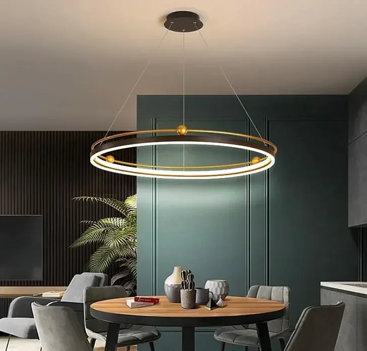 Modern led chandelier circle l - đánh giá và giá Interior Design Online Free