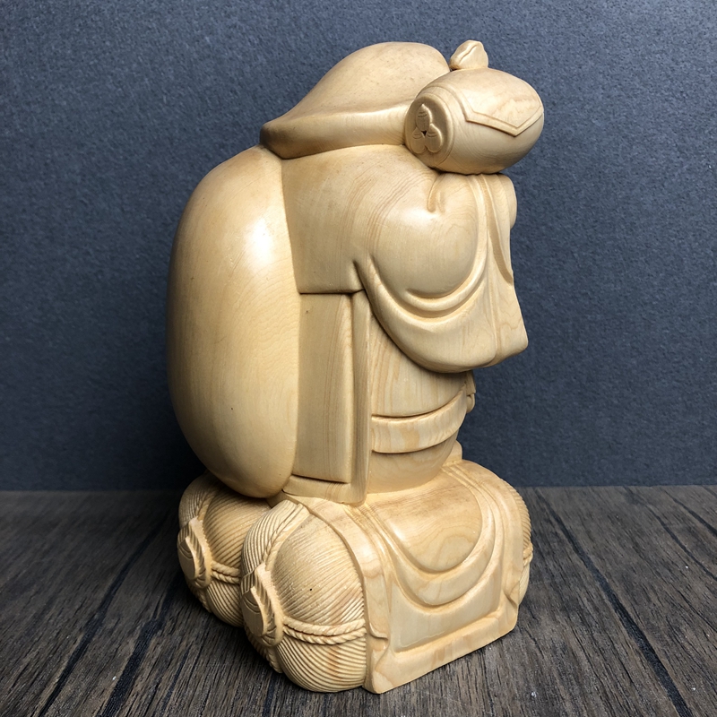Hand Carved Hinoki Wood Daikok - đánh giá và giá Interior Design Japan